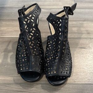 Alex Marie Black Heeled Cutout Boots